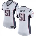 Women Nike New England Patriots #51 Jerod Mayo white jerseys