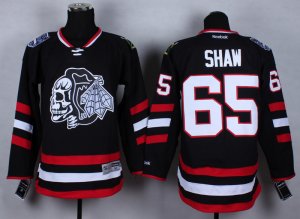 NHL chicago blackhawks #65 Andrew Shaw black jersey[2014 new stadium]