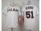 MLB Florida Marlins #51 Ichiro Suzuki White Cool Base Stitched Baseball jerseys