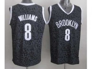 nba brooklyn nets #8 williams black leopard print[2014 new]
