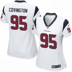 Women\'s Nike Houston Texans #95 Christian Covington Limited White NFL Jersey