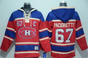 Montreal Canadiens #67 Max Pacioretty Red Sawyer Hooded Sweatshirt Stitched NHL Jersey