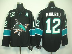 nhl san jose sharks #12 marleau black(A)