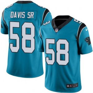 Nike Carolina Panthers #58 Thomas Davis Sr Blue Mens Stitched NFL Limited Rush Jersey