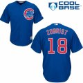 Men's Majestic Chicago Cubs #18 Ben Zobrist Replica Royal Blue Alternate Cool Base MLB Jersey