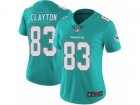 Women Nike Miami Dolphins #83 Mark Clayton Vapor Untouchable Limited Aqua Green Team Color NFL Jersey