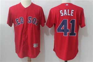 Red Sox #41 Chris Sale Red Cool Base Jersey