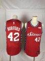 76ers #42 Al Horford Red Nike Throwback Swingman Jersey