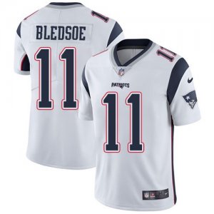Nike Patriots #11 Drew Bledsoe White Vapor Untouchable Limited Jersey
