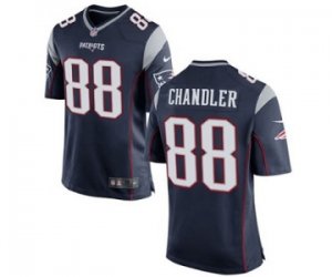 Mens Nike New England Patriots #88 Scott Chandler Game Navy Blue Team Color NFL Jersey