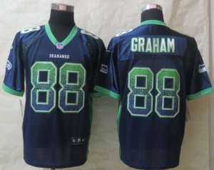 Nike Seattle Seahawks #88 Jimmy Graham blue jerseys(Elite Drift Fashion)