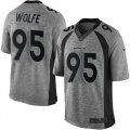 Nike Denver Broncos #95 Derek Wolfe Gray Men Stitched NFL Limited Gridiron Gray Jersey