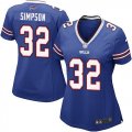 Women Nike Buffalo Bills #32 O. J. Simpson Royal Blue Team Color Stitched NFL Elite Jersey