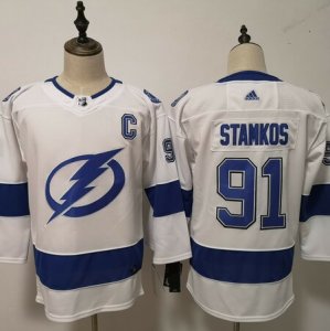 Lightning #91 Steven Stamkos White Women Adidas Jersey