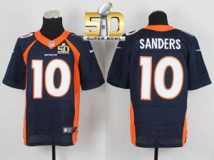 Nike Denver Broncos #10 Emmanuel Sanders Navy Blue Alternate Super Bowl 50 Men Stitched NFL New Elite Jersey