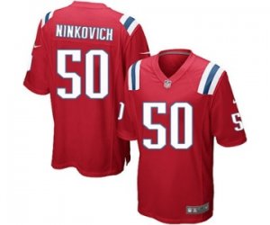 Mens Nike New England Patriots #50 Rob Ninkovich Game Red Alternate NFL Jersey