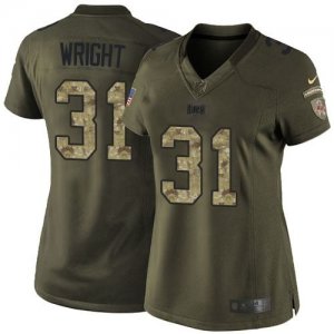 Women Nike Tampa Bay Buccaneers #31 Major Wright Green Salute to Service Jerseys