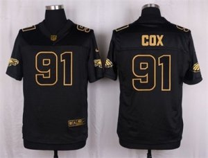 Nike Philadelphia Eagles #91 Fletcher Coxk Black Pro Line Gold Collection Jersey(Elite)