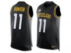 Mens Nike Pittsburgh Steelers #11 Justin Hunter Limited Black Player Name & Number Tank Top NFL Jersey