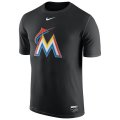 MLB Men's Miami Marlins Nike Authentic Collection Legend T-Shirt - Black