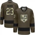 Los Angeles Kings #23 Dustin Brown Green Salute to Service Stitched NHL Jersey