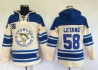 Mens Pittsburgh Penguins #58 Kris Letang Cream Sawyer Hooded Sweatshirt Stitched NHL Jersey