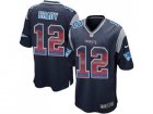 Nike New England Patriots #12 Tom Brady Navy Blue Team Color Mens Stitched NFL Limited Strobe Jersey