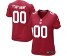 Women New York Giants Nike Red Custom Jersey