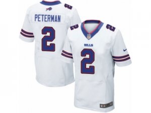 Men\'s Nike Buffalo Bills #2 Nathan Peterman Elite White NFL Jersey