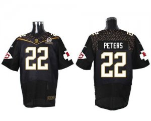 2016 Pro Bowl Nike Kansas City Chief #22 Marcus Peters Black jerseys(Elite)