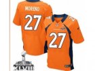 Nike Denver Broncos #27 Knowshon Moreno orange[2014 Super Bowl XLVIII Elite]