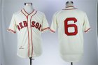 Men Boston Red Sox #6 Johnny Pesky Cream 1946 Throwback Jersey