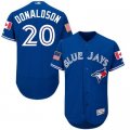 Mens Toronto Blue Jays #20 Josh Donaldson Royal Blue Stitched 2016 Fashion Stars & Stripes Flex Base Baseball Jersey