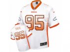 Mens Nike Denver Broncos #95 Derek Wolfe Elite White Drift Fashion NFL Jersey