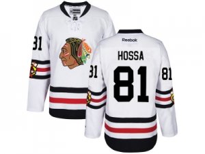 Men\'s Reebok Chicago Blackhawks #81 Marian Hossa 2017 Winter Classic White Stitched NHL Jersey