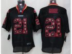 Nike NFL San Francisco 49ers #21 Frank Gore Black Jerseys[Lights Out Elite]