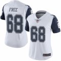 Women's Nike Dallas Cowboys #68 Doug Free Limited White Rush NFL Jersey