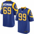 Mens Nike Los Angeles Rams #69 Cody Wichmann Game Royal Blue Alternate NFL Jersey