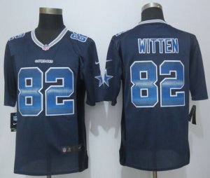 2015 New Nike Dallas cowboys #82 Witten Navy Blue Strobe Jerseys(Limited)