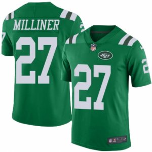 Mens Nike New York Jets #27 Dee Milliner Limited Green Rush NFL Jersey