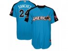 Youth New York Yankees #24 Gary Sanchez Replica Blue American League 2017 MLB All-Star MLB Jersey