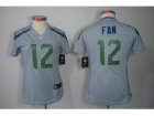 Nike Women NFL Seattle Seahawks #12 Fan Grey Jerseys