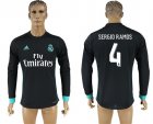 2017-18 Real Madrid 4 SERGIO RAMOS Away Long Sleeve Thailand Soccer Jersey