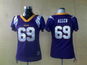 women minnesota vikings #69 allen purple