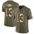 Nike Saints #13 Michael Thomas Olive Gold Salute To Service Limited Jersey