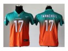 Nike women jerseys miami dolphins #17 ryan tannehill green-orange[Elite II drift fashion]