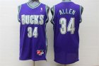 Bucks #34 Ray Allen Purple Nike Jersey
