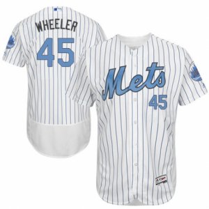 Men\'s Majestic New York Mets #45 Zack Wheeler Authentic White 2016 Father\'s Day Fashion Flex Base MLB Jersey