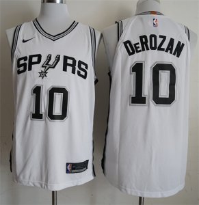 Spurs #10 DeMar DeRozan White 2018-19 Nike Authentic Jersey