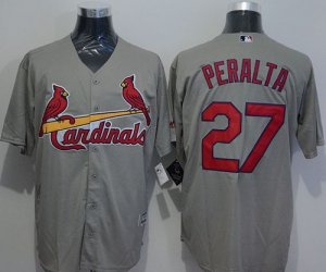 St.Louis Cardinals #27 Jhonny Peralta Grey New Cool Base Stitched MLB Jersey